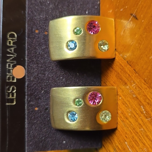 Les Bernard Jewelry - Les Bernard Valentino Couture fruit basket style clip on earrings matte Gold 48